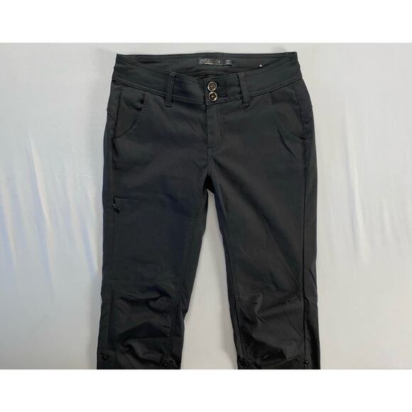 Prana Halle Straight Stretch Nylon Hiking Pants. Roll Tab Cuffs. Women's 0 Tall - Picture 1 of 9
